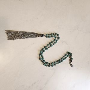 Turquoise and silver necklace